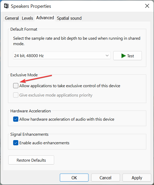 Corriger le « craquement audio/son » sous Windows 11 [GUIDE ÉTAPE PAR ÉTAPE]