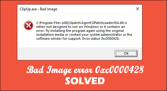 Windows 11/10에서 "잘못된 이미지 오류 0xc0000428" 해결