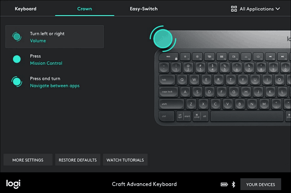 Logitech CRAFT Advanced Wireless Keyboard im Test