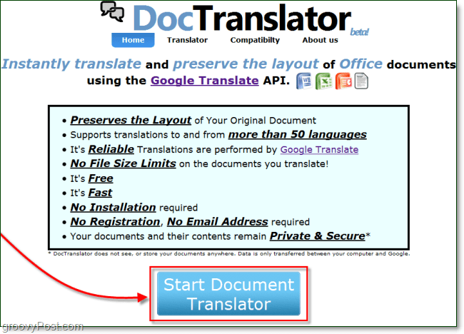 Der kostenlose DocTranslator übersetzt Dokumente, ohne die Formatierung zu verlieren