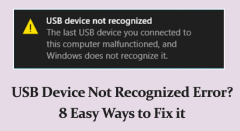 Dispositivo USB não reconhecido no Windows? 8 maneiras fáceis de consertar