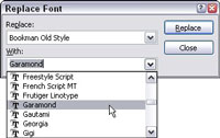 PowerPoint 2007 프레젠테이션 전체에서 글꼴을 찾고 바꾸는 방법