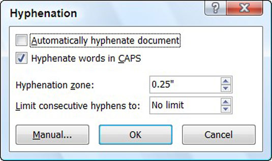 Cómo utilizar la separación de sílabas automática en Word 2007