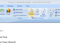 Cómo quitar el encabezado y pie de página de un documento de Word 2007 de todo el documento
