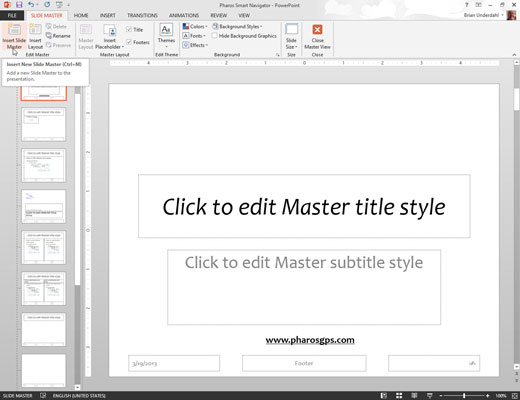 PowerPoint 2013에서 새 슬라이드 마스터를 만드는 방법
