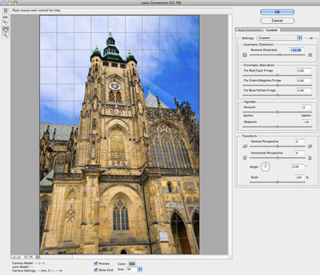 Cómo utilizar el filtro de corrección de la lente en Photoshop CS6