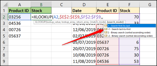 Как использовать функцию XLOOKUP в Excel