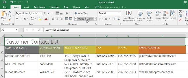 Excel 2016 – Lektion 6: Ändern Sie die Größe von Spalten, Zeilen und Zellen in Excel