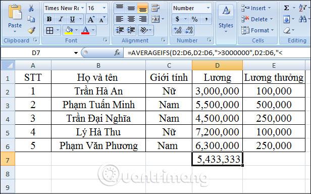 Función PROMEDIOIFS en Excel: cómo calcular el promedio en función de muchas condiciones