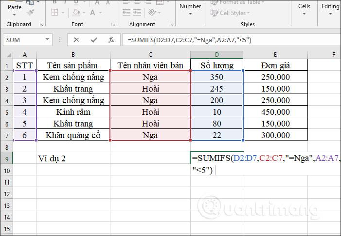 Fonction SUMIFS, comment utiliser la fonction pour additionner plusieurs conditions dans Excel