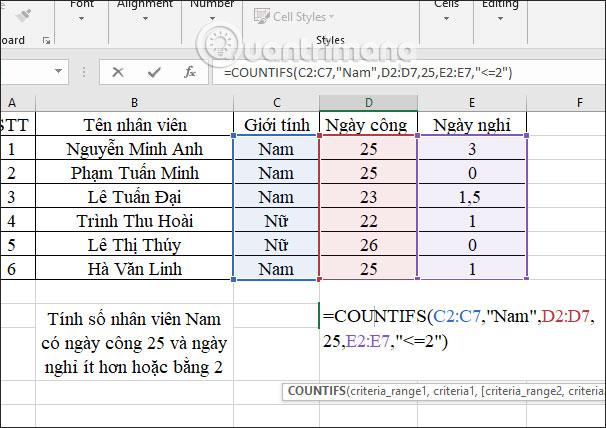 Fonction COUNTIFS, comment utiliser la fonction de comptage de cellules selon plusieurs conditions dans Excel