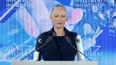 Apakah hak Sophia - robot yang diberi warganegara pertama di dunia di Arab Saudi?