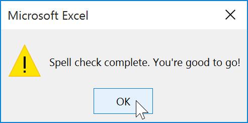 Excel 2016 - レッスン 11: Excel スプレッドシートのスペル チェック
