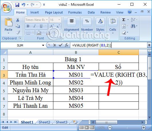 Cum se utilizează funcția VALUE în Excel