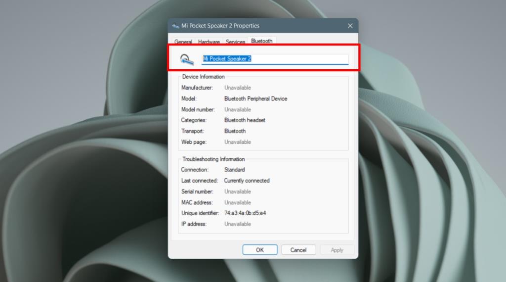 Cómo cambiar el nombre del dispositivo Bluetooth en Windows 11
