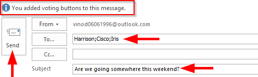 Outlook2016および2019メッセージにカスタム投票ボタンを作成する