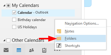 ¿Agregar un nuevo calendario comercial/personal/compartido en Outlook 2019, 365 y 2016?