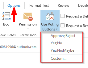 Outlook 2016 및 2019 메시지에 대한 사용자 지정 투표 버튼 만들기