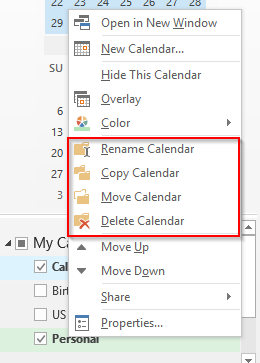 Neue geschäftliche / persönliche / freigegebene Kalender in Outlook 2019, 365 und 2016 hinzufügen?