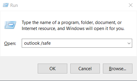 メールが詰まっていますか？ Outlook / safeスイッチおよびその他の調整を使用して、Outlook 2019/365の起動の問題を修正します。