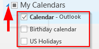 Добавить новый рабочий/личный/общий календари в Outlook 2019, 365 и 2016?