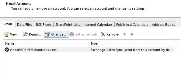 Outlook：Office2019 / 365/2016でパスワードをリセットおよび変更する