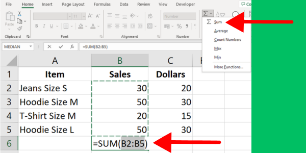 Excel で特定のセルを追加する 8 つの方法