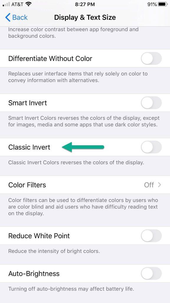 İPhone'daki bir görüntüdeki renkler nasıl tersine çevrilir