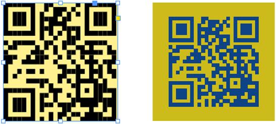 แก้ไขแอตทริบิวต์ของเฟรมโค้ด QR