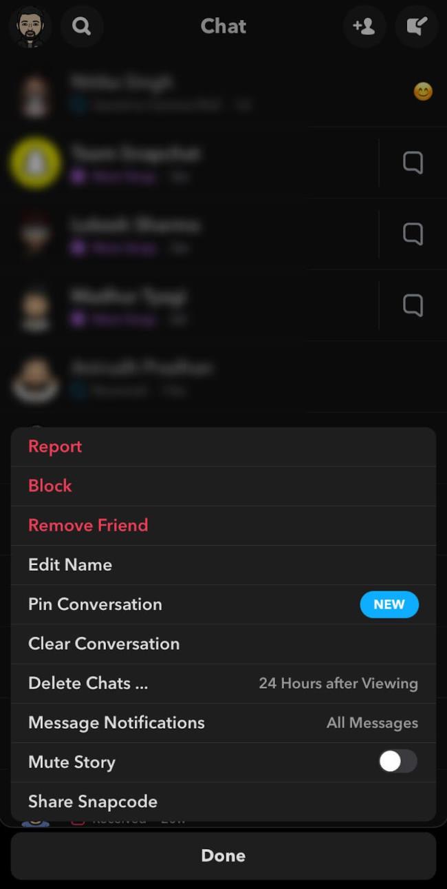 Dezactivați notificările mesajelor pe Snapchat