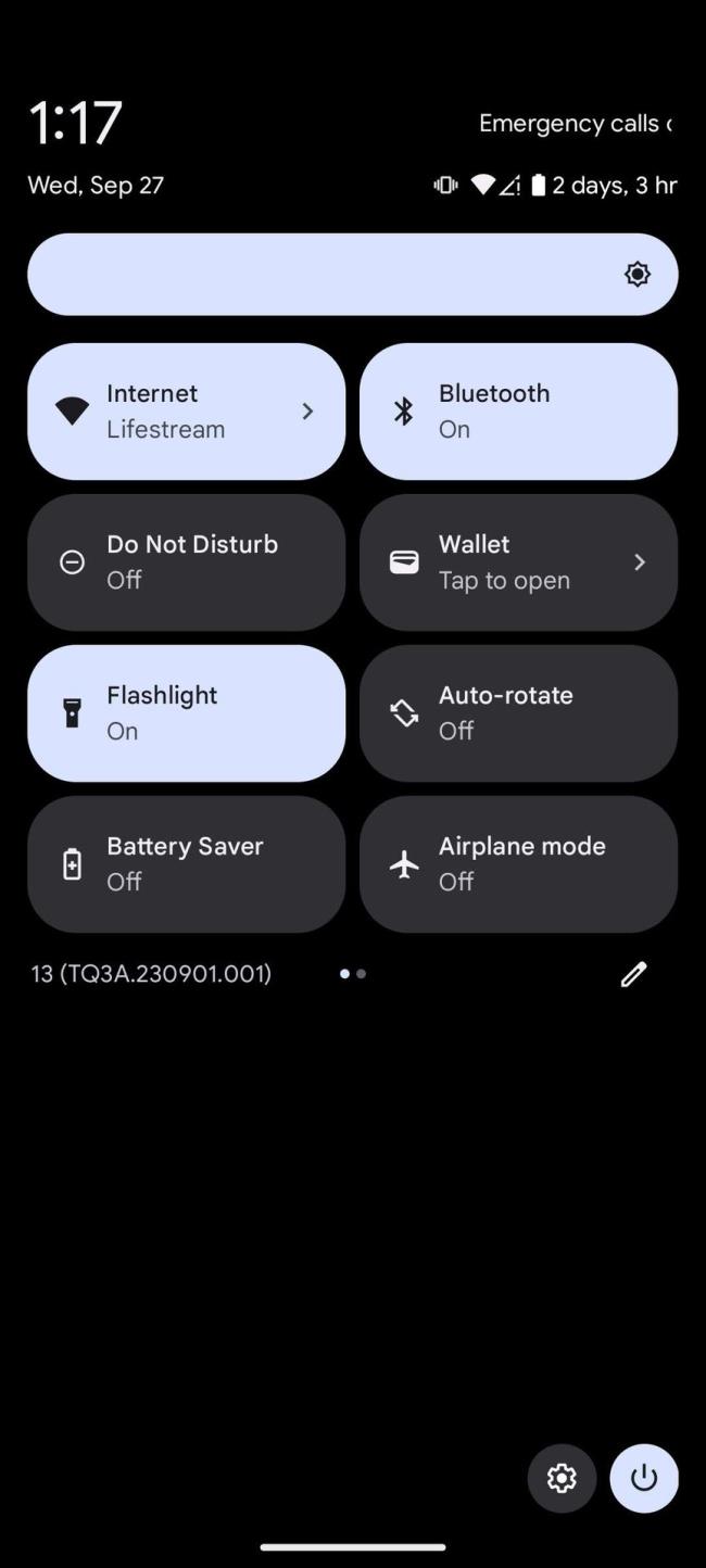 Android 빠른 설정을 사용하여 손전등을 켜는 방법 (3)