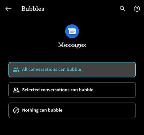 todas las conversaciones pueden burbujear