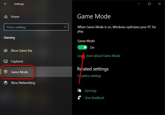 Modalità gioco di Windows 10;  Ottimizza il tuo PC Windows 10 per i giochi