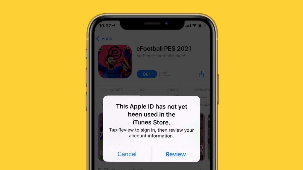 Khắc phục: Apple ID này chưa được sử dụng với App Store