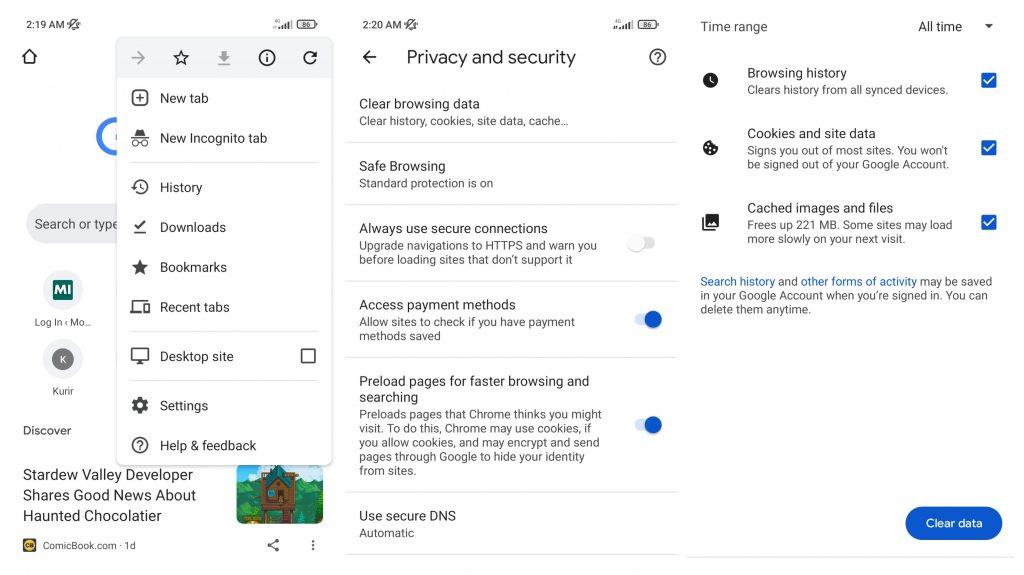 Google Chrome ไม่โหลดหน้าบน Android?  ลองวิธีแก้ไขเหล่านี้