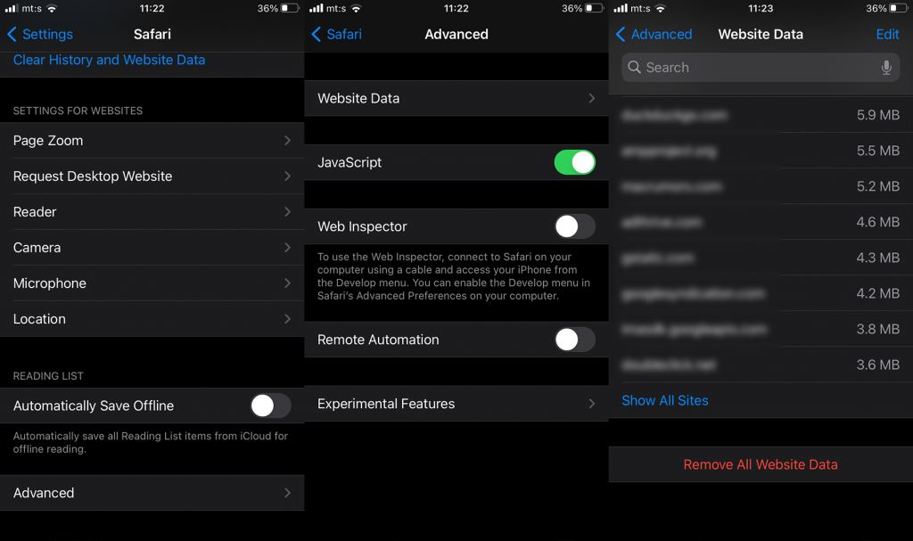 iPhone veya iPad'de Safari önbelleği ve tanımlama bilgileri nasıl temizlenir