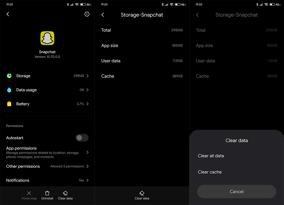 Correction : Snapchat bégaie, lag et plante sur Android