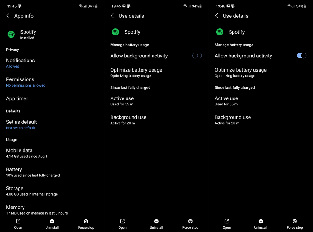 Remediere: Spotify se oprește atunci când ecranul este oprit pe Android