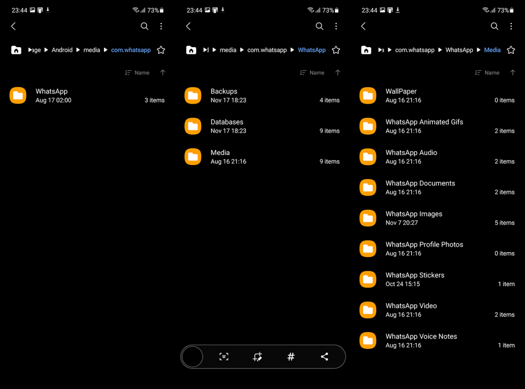 Aquí es donde se almacenan los archivos de WhatsApp en Android