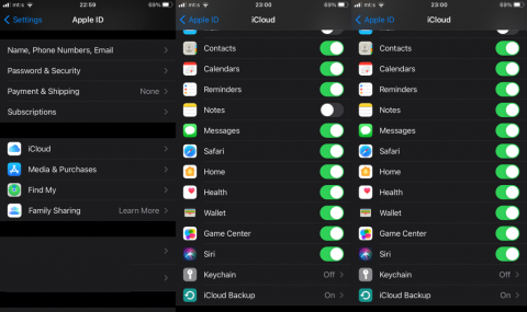 Poprawka: Apple Notes zniknął na iPhonie/iPadzie