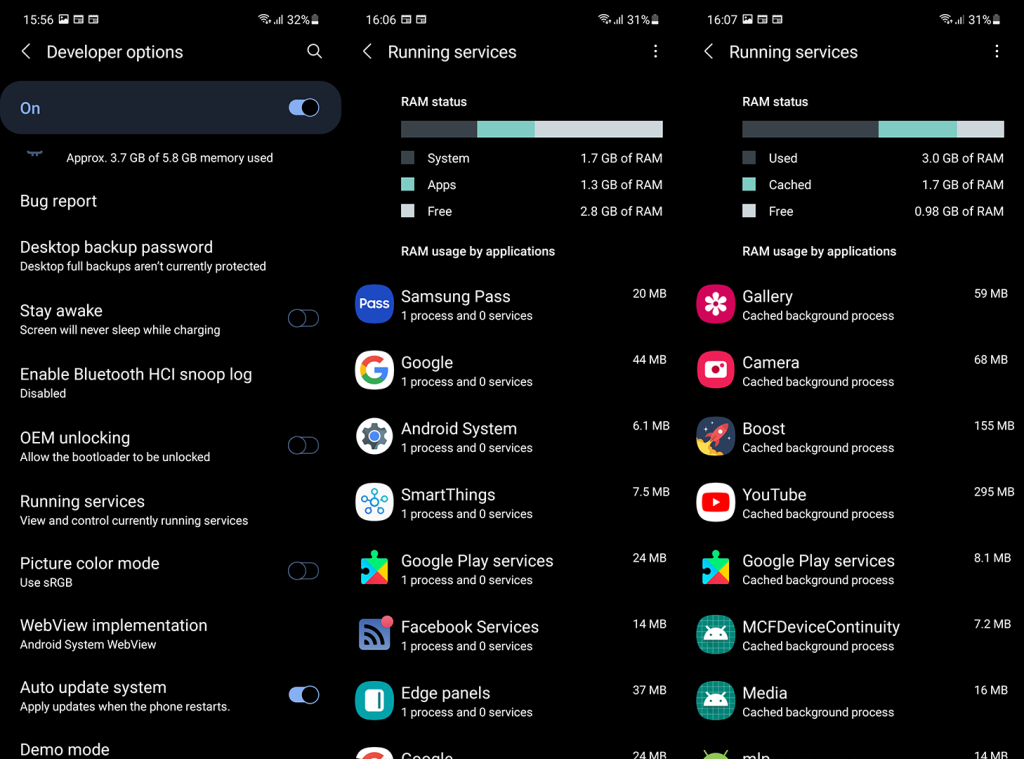 Cómo verificar el uso de RAM en Android 12