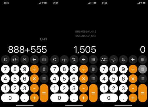 Hoe de geschiedenis van de iPhone Calculator te zien