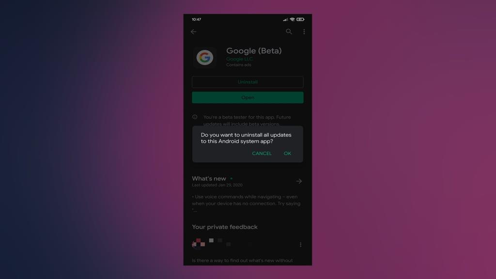 Google uygulaması Android'de çalışmıyor mu?  İşte yapmanız gerekenler