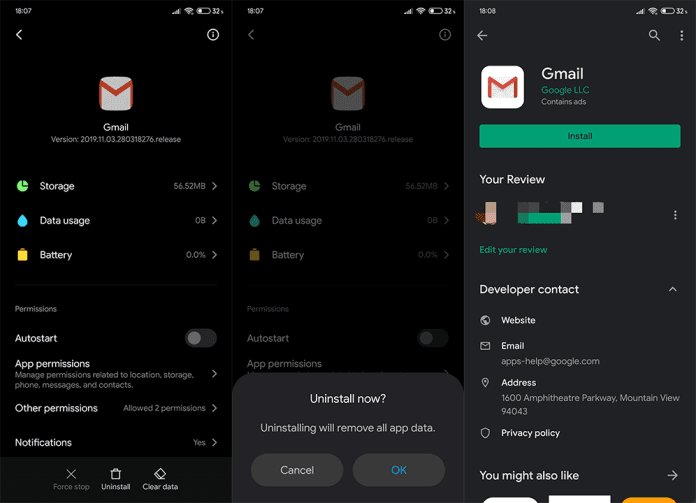 Wat te doen als Gmail blijft crashen op Android