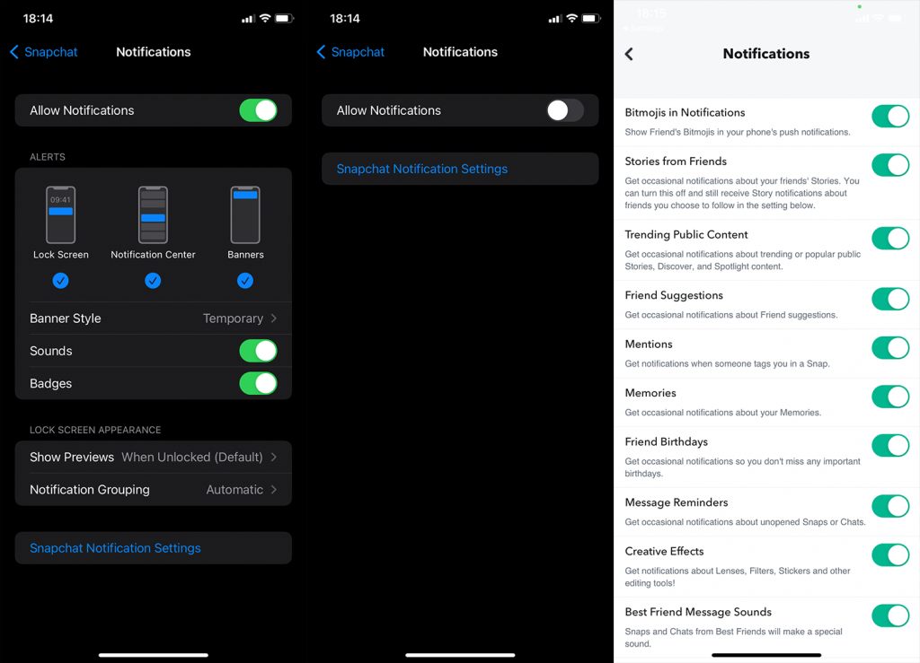 Cómo desactivar las notificaciones de Snapchat en Android y iPhone