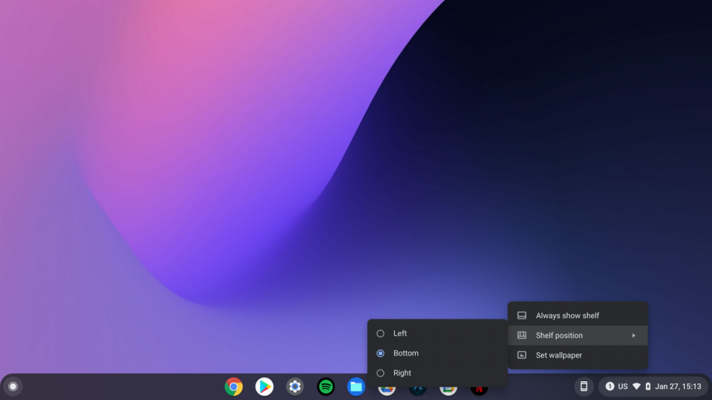 Cómo mover la barra de tareas en Chromebook (y mejorarla)