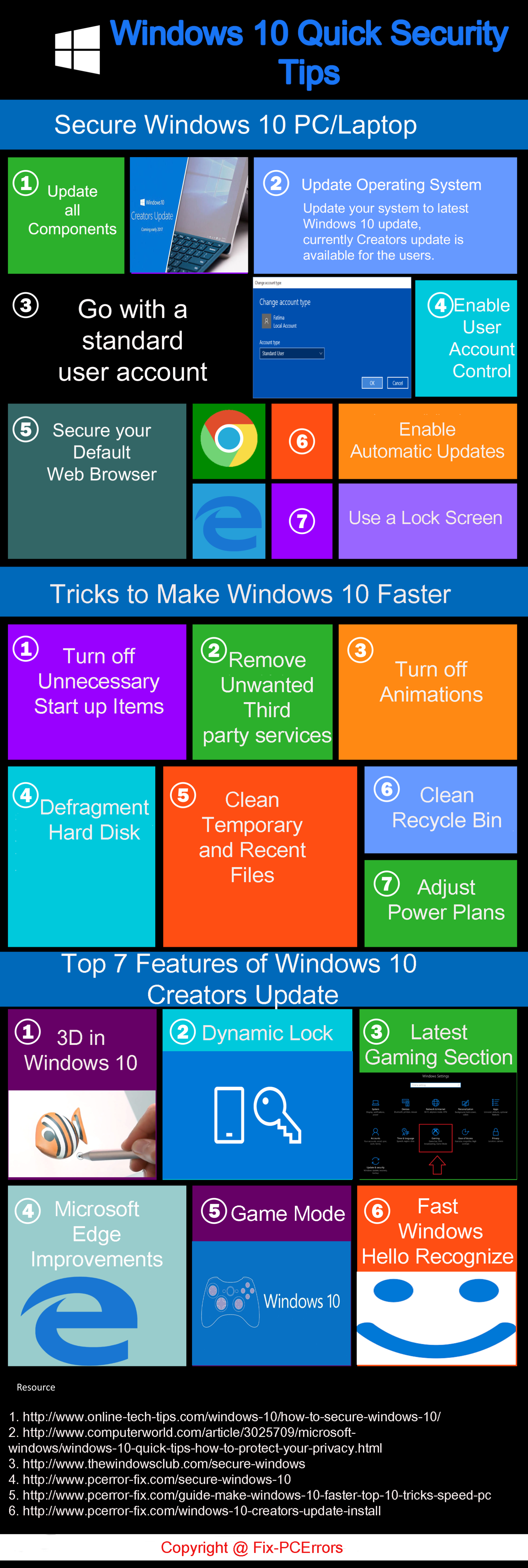 [Infographic] Windows 10 Quick Security Tips