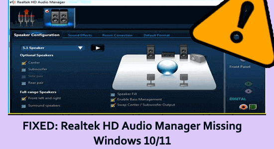 Fixed: “Realtek HD Audio Manager Missing” on Windows 10/11