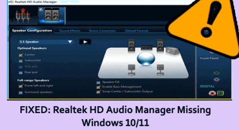 Behoben: „Realtek HD Audio Manager fehlt“ unter Windows 10/11