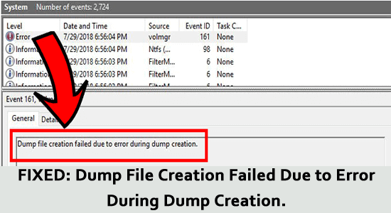 FIXED: Dump File Creation Failed Due to Error During Dump Creation.